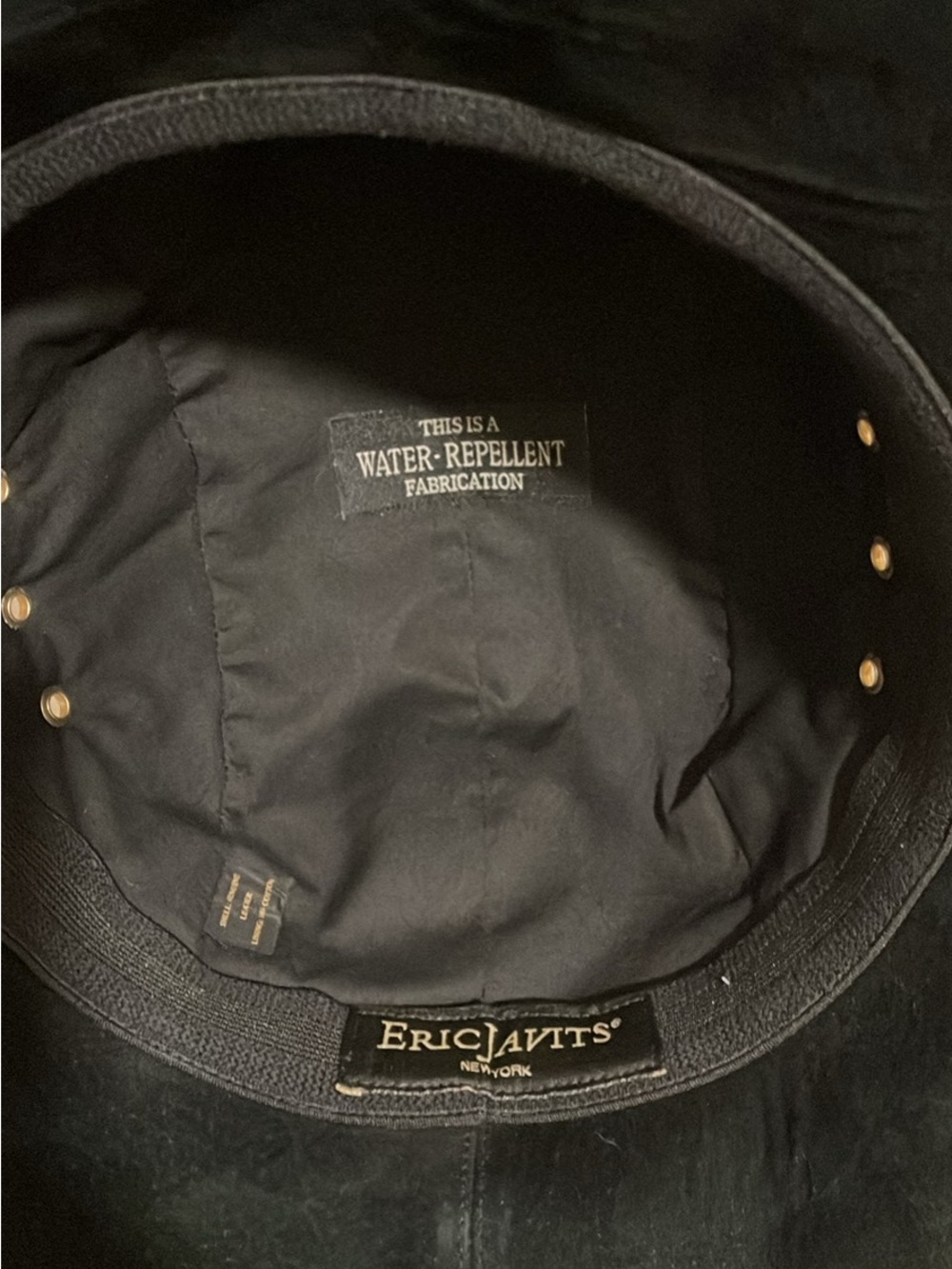 Eric Javits Black Suede Floppy Brim Hat - Picture 5 of 7